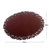 4Pc Leaf Edge Felt Placemats Heat Insulation Coffee Cup Mat Table Decor At First - Top-Down View