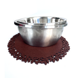 4Pc Leaf Edge Felt Placemats Heat Insulation Coffee Cup Mat Table Decor At First - 45-Degree Angle