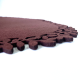 4Pc Leaf Edge Felt Placemats Heat Insulation Coffee Cup Mat Table Decor At First - Rear View