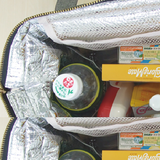 Insulated Thermal Cooler Lunch Bag Portable Picnic Storage Bag Pouch 22*14*25cm - Top-Down View