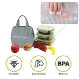 Insulated Thermal Cooler Lunch Bag Portable Picnic Storage Bag Pouch 22*14*25cm - Rear View