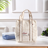 Portable 22*11.5*25cm Insulated Lunch Bag Food Container Picnic Storage Handbag - Front View