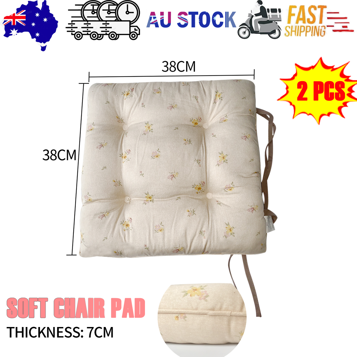 Seat Cushions Outdoor Indoor Cushion Square  Soft Chair Pad