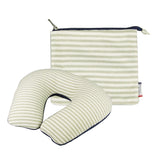 Inflatable U Shaped Travel Neck Pillow Portable Car Flight Head Rest Cushion - Side View