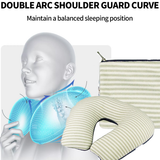 Inflatable U Shaped Travel Neck Pillow Portable Car Flight Head Rest Cushion - 45-Degree Angle