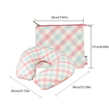 Inflatable U Shaped Travel Neck Pillow Portable Car Flight Head Rest Cushion - Top-Down View