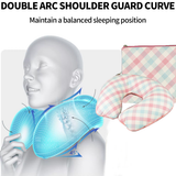 Inflatable U Shaped Travel Neck Pillow Portable Car Flight Head Rest Cushion - Rear View