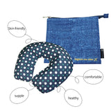 Inflatable U Shaped Travel Neck Pillow Portable Car Flight Head Rest Cushion - Side View