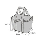 Red Insulated Picnic Bag Thermal Cooler Portable Lunch Food Tote Carry Storage Bag - Top-Down View