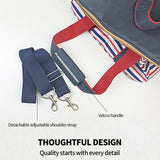 Red Insulated Picnic Bag Thermal Cooler Portable Lunch Food Tote Carry Storage Bag - 45-Degree Angle