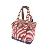 Red Insulated Picnic Bag Thermal Cooler Portable Lunch Food Tote Carry Storage Bag - Close-Up Angle