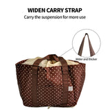 Large Supermarket Shopping Bag Eco Grocery Shoulder Bag Tote Foldable Reusable - Side View