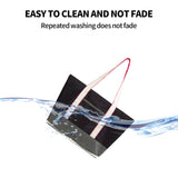 Large Supermarket Shopping Bag Eco Grocery Shoulder Bag Tote Foldable Reusable - Side View