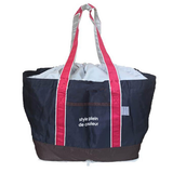 Large Supermarket Shopping Bag Eco Grocery Shoulder Bag Tote Foldable Reusable - Side View
