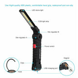 Portable COB LED Work Light Car Garage Mechanic USB Rechargeable Torch Lamp AU - Top-Down View