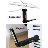 Portable COB LED Work Light Car Garage Mechanic USB Rechargeable Torch Lamp AU - Close-Up Angle