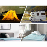 7 Zone Memory Foam Topper Mattress Toppers Cool Gel Pad Mat Medium Firm 8cm Thick 137cm x 190cm - Side View