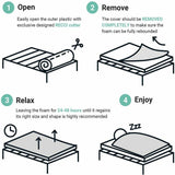 7 Zone Memory Foam Topper Mattress Toppers Cool Gel Pad Mat Medium Firm 8cm Thick 183cm x 203cm - 45-Degree Angle