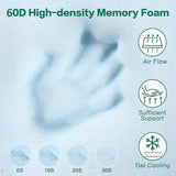 7 Zone Memory Foam Topper Mattress Toppers Cool Gel Pad Mat Medium Firm 8cm Thick 153cm x 203cm - 45-Degree Angle
