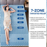 7 Zone Memory Foam Topper Mattress Toppers Cool Gel Pad Mat Medium Firm 8cm Thick 153cm x 203cm - Close-Up Angle