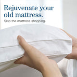 Bamboo Pillowtop Mattress Topper Luxury Bedding Mat Pad Protector Cover Single 90 x 190 cm - Close-Up Angle