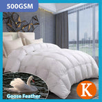 Goose Feather Down Quilt 500 GSM Duvet Doonas King:240x210cm