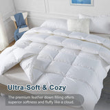 Goose Feather Down Quilt 500 GSM Duvet Doonas Queen:210x210cm - Close-Up Angle