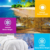 Goose Feather Down Quilt 500 GSM Duvet Doonas Queen:210x210cm - Extra Image