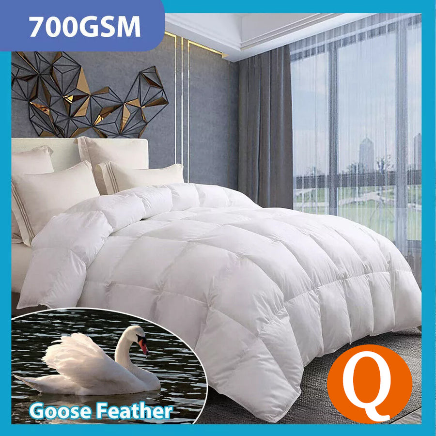Goose Feather Down Quilt 700 GSM Duvet DoonasQueen:210x210cm
