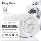Goose Feather Down Quilt 700 GSM Duvet DoonasQueen:210x210cm - Front View