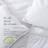 Goose Feather Down Quilt 700 GSM Duvet DoonasQueen:210x210cm - Top-Down View