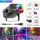 Dance Party Disco Ball Dj Disco Rave Stage Strobe Laser Lights Remote Control - Side View