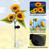 LED Solar Sunflower Lights Flower Lamp Landscape Lawn Path Garden AU Day - Front View