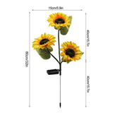 LED Solar Sunflower Lights Flower Lamp Landscape Lawn Path Garden AU Day - Low Angle