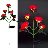 Red Bulk Solar Garden Lights 75cm Long Rose Flowers Yard Lamp Xmas Halloween Deco AU - Front View