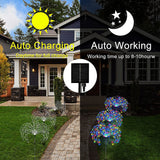 Warm White Fireworks 120 LED Fairy String Lights Starburst Solar Xmas Garden Night Lamp Hot NEW - 45-Degree Angle