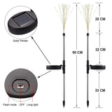 Warm White Fireworks 180 LED Fairy String Lights Starburst Solar Xmas Garden Night Lamp Hot NEW - Rear View