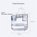 Electric Pet Water Fountain Cat Dog Automatic Sensor Drinking Dispenser Filter - Close-Up Angle
