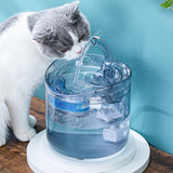 Electric Pet Water Fountain Cat Dog Automatic Sensor Drinking Dispenser Filter - Low Angle