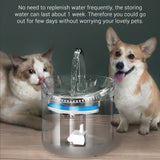 8PCS Filter Electric Pet Water Fountain Automatic Sensor Drinking Dispenser Filter - Top-Down View