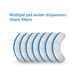 8PCS Filter Electric Pet Water Fountain Automatic Sensor Drinking Dispenser Filter - Low Angle