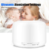 Aroma Aromatherapy Diffuser LED Oil Ultrasonic Air Humidifier Purifier 500ML white - Side View