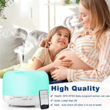 Aroma Aromatherapy Diffuser LED Oil Ultrasonic Air Humidifier Purifier 500ML white - 45-Degree Angle