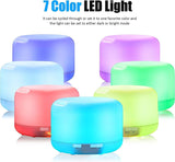 Aroma Aromatherapy Diffuser LED Oil Ultrasonic Air Humidifier Purifier 500ML white - Rear View