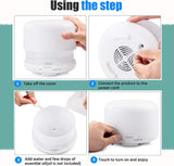 Aroma Aromatherapy Diffuser LED Oil Ultrasonic Air Humidifier Purifier 500ML white - Close-Up Angle