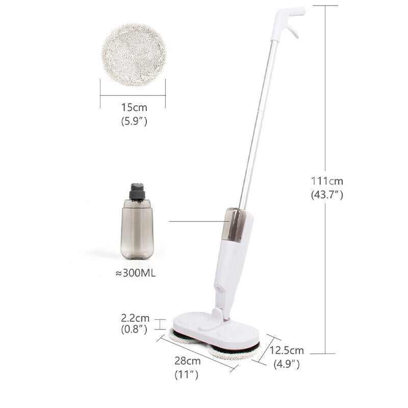 5-in-1 cordless electric mop cleaner and floor polisher, scouring pads