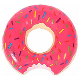 Pink Inflatable Giant Donut Raft Swim Ring Float Swimming Pool Beach Lounge Pink Coff 70CM - Close-Up Angle