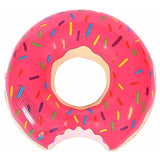 2pcs Pink Inflatable Giant Donut Raft Swim Ring Float Swimming Pool Beach Lounge Pink Coff 90CM - Front View