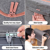 Foldable Storage Box Crushed Steel Frame Clothes Quilt Toys Organizer 24L - 45-Degree Angle
