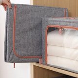 Foldable Storage Box Crushed Steel Frame Clothes Quilt Toys Organizer 60L Random color - Close-Up Angle
